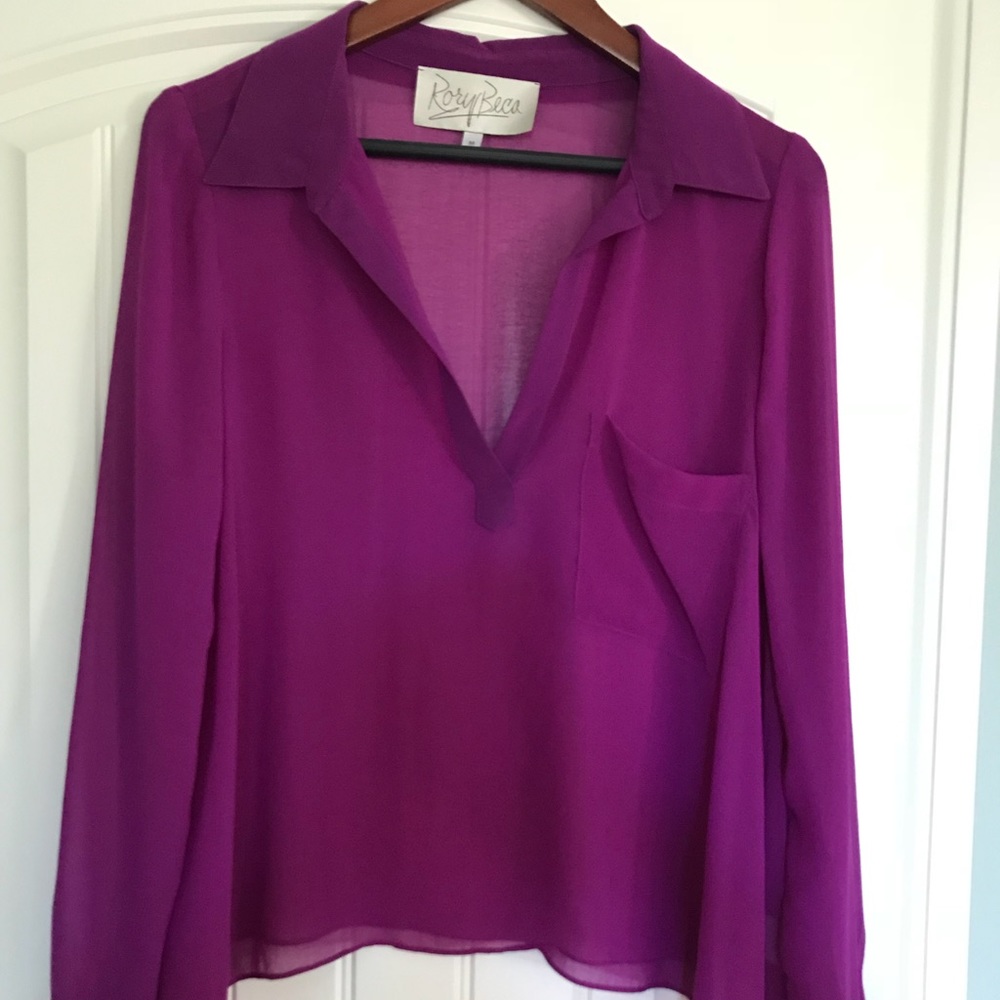 Rory Beca purple long sleeved blouse